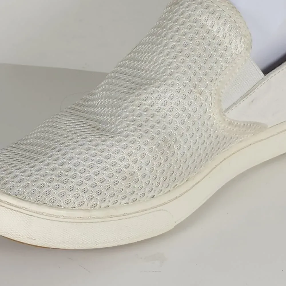 Olukai Women's Pehuea US9 White Flat Slip On Loafer Sneakers Shoes